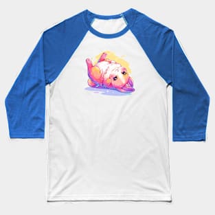 Happy fluffy bunny with vivid colors Baseball T-Shirt